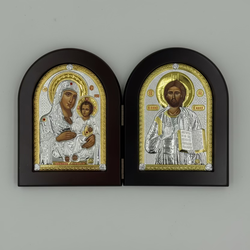 MARY OF JERUSALEM/ JESUS DIPTYCH ICON